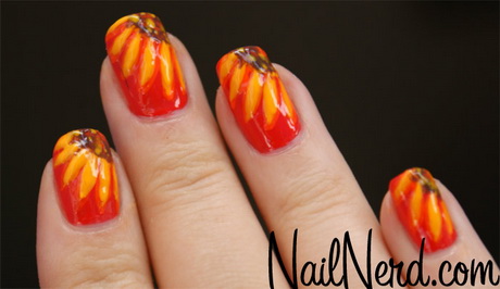 sunflower-nail-art-design-76-5 Floarea-soarelui nail art design