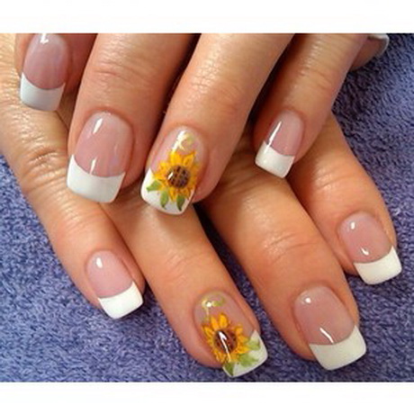 sunflower-nail-art-design-76-6 Floarea-soarelui nail art design