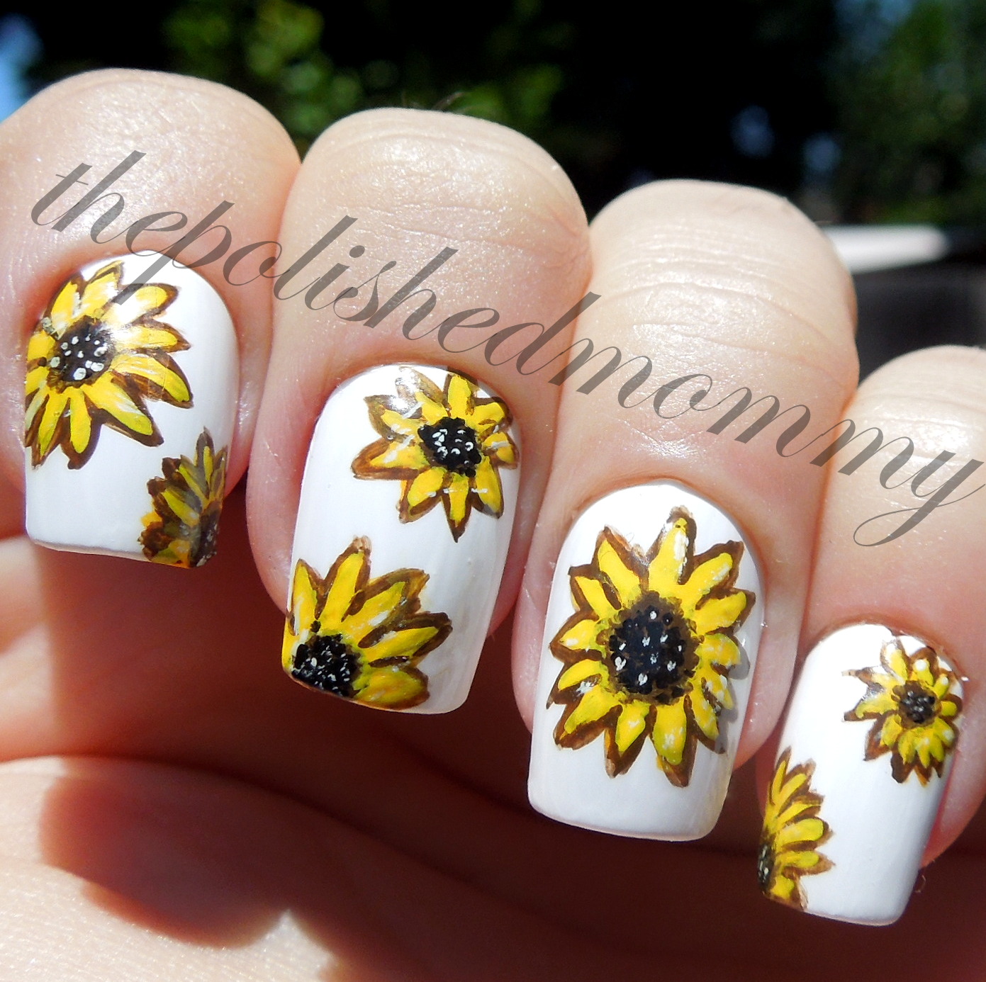 sunflower-nail-art-18-11 Floarea-soarelui nail art