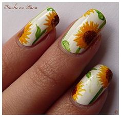 sunflower-nail-art-18-16 Floarea-soarelui nail art
