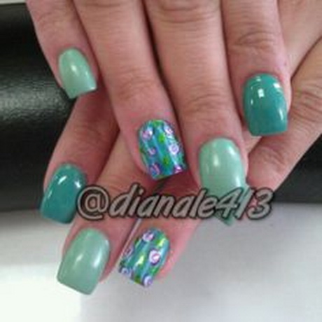 teal-nail-designs-29-12 Modele de unghii Teal