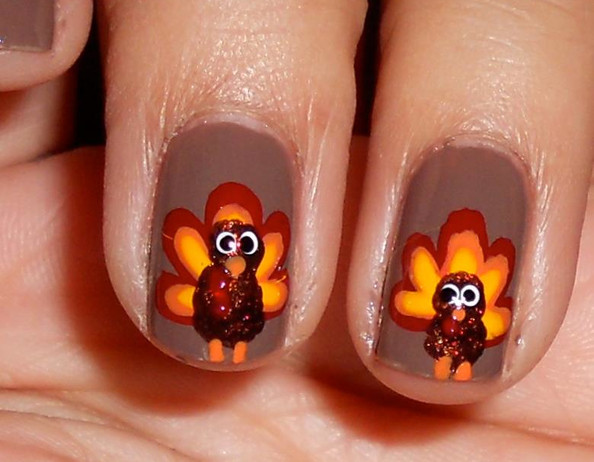thanksgiving-nail-art-87 Ziua Recunostintei nail art