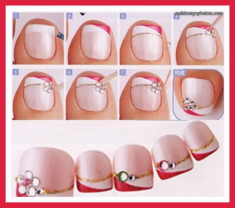 toe-nail-art-designs-for-beginners-11-9 Toe nail art modele pentru incepatori