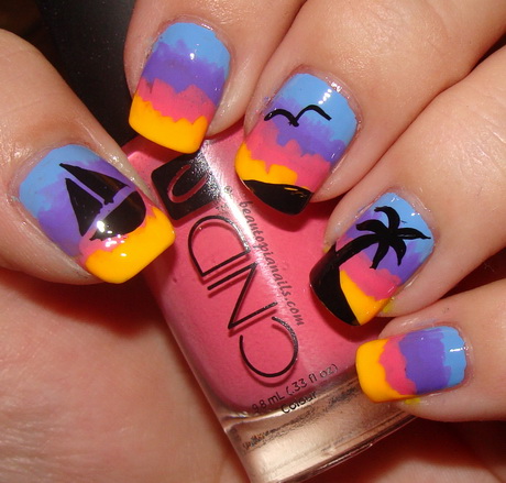 tropical-nail-art-designs-23-11 Modele tropicale de unghii