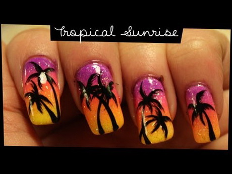 tropical-nail-art-designs-23-17 Modele tropicale de unghii