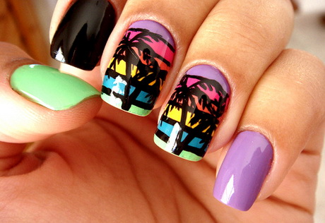 tropical-nail-art-designs-23-7 Modele tropicale de unghii