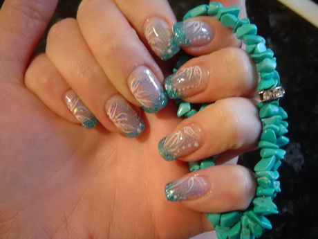 turquoise-nail-designs-58-14 Modele de unghii turcoaz