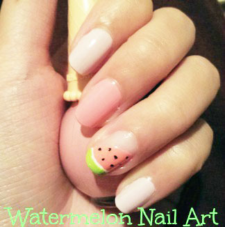 watermelon-nail-art-96-7 Pepene verde nail art