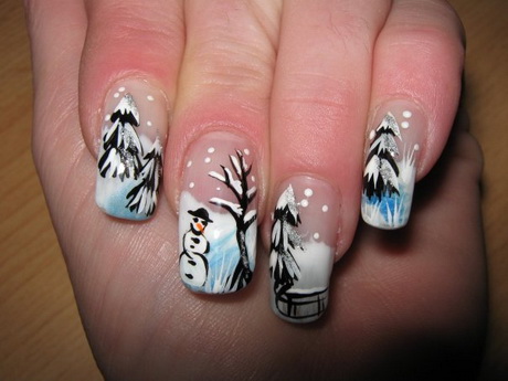 winter-nail-art-ideas-33-17 Idei de arta de unghii de iarna