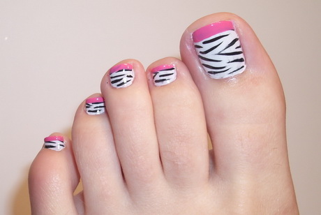 zebra-toe-nail-designs-42-13 Zebra toe unghii modele