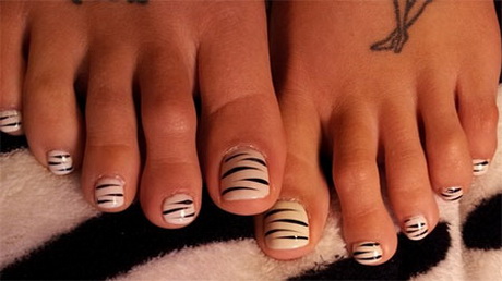 zebra-toe-nail-designs-42-14 Zebra toe unghii modele