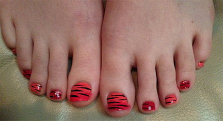 zebra-toe-nail-designs-42-16 Zebra toe unghii modele