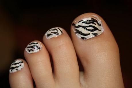 zebra-toe-nail-designs-42-2 Zebra toe unghii modele