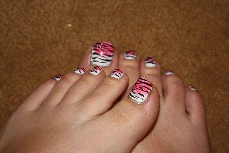 zebra-toe-nail-designs-42-5 Zebra toe unghii modele