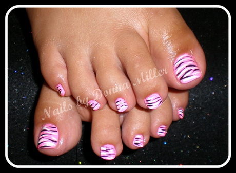 zebra-toe-nail-designs-42-7 Zebra toe unghii modele