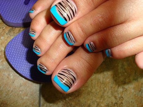 zebra-toe-nail-designs-42 Zebra toe unghii modele