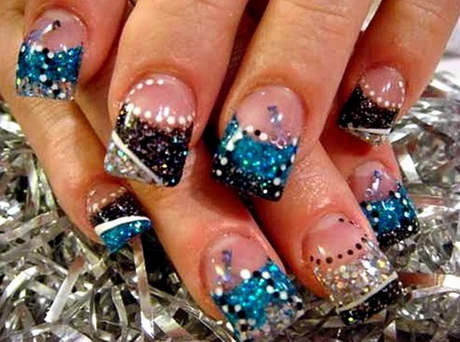 acrylic-nail-designs-with-glitter-72-6 Modele de unghii acrilice cu sclipici