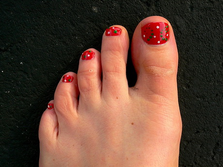 christmas-toe-nail-design-22-10 Crăciun deget de la picior de design de unghii