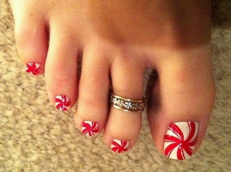 christmas-toe-nail-design-22-15 Crăciun deget de la picior de design de unghii