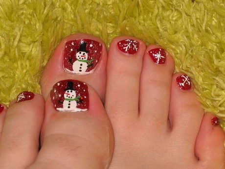 christmas-toe-nail-design-22-2 Crăciun deget de la picior de design de unghii