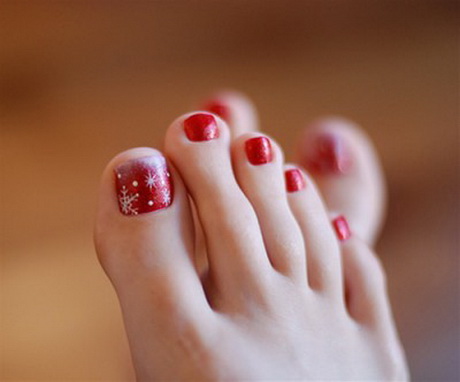 christmas-toe-nail-design-22-3 Crăciun deget de la picior de design de unghii