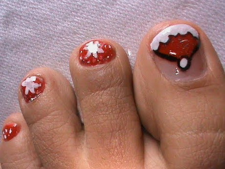 christmas-toe-nail-design-22-5 Crăciun deget de la picior de design de unghii