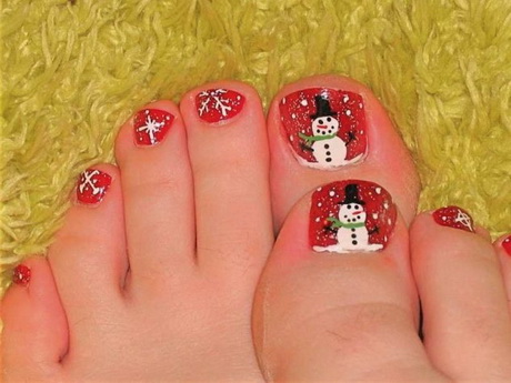 christmas-toe-nail-design-22-7 Crăciun deget de la picior de design de unghii