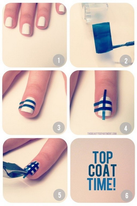 easy-diy-nail-designs-with-tape-40-3 Design ușor de unghii diy cu bandă