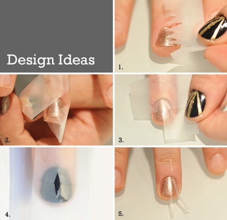 easy-nail-designs-using-tape-08-14 Modele ușoare de unghii folosind bandă