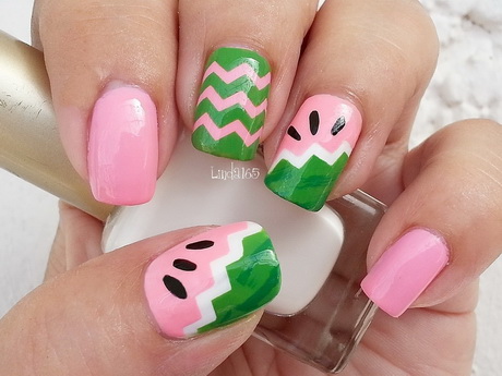 nail-art-watermelon-design-51_3 Nail Art pepene verde design