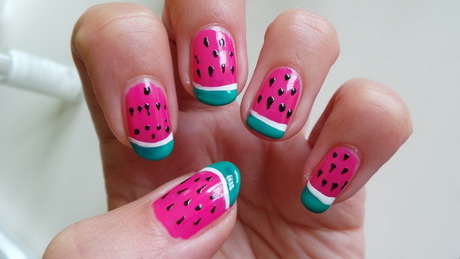 nail-art-watermelon-design-51_6 Nail Art pepene verde design