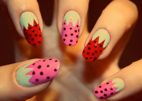 nail-art-watermelon-design-51_8 Nail Art pepene verde design