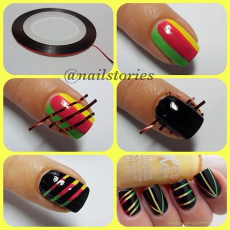nail-tape-nail-art-45-13 Nail tape nail art