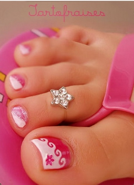 pretty-toe-nail-art-designs-54_14 Destul de deget de la picior nail art modele