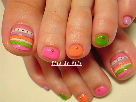 pretty-toe-nail-art-designs-54_20 Destul de deget de la picior nail art modele