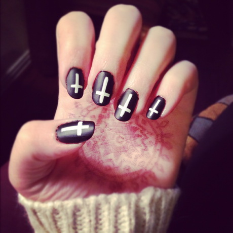 black-design-nails-20_10 Unghii de design negru