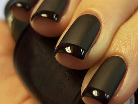 black-french-nails-47_13 Unghii negre franceze