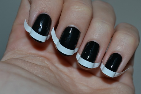 black-french-nails-47_14 Unghii negre franceze