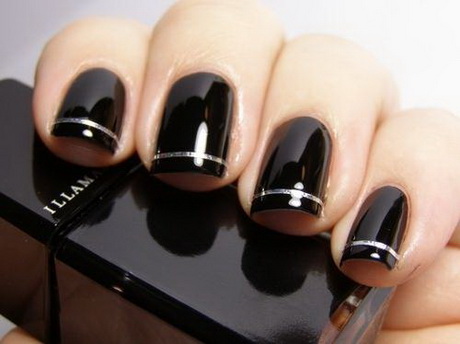 black-french-nails-47_8 Unghii negre franceze