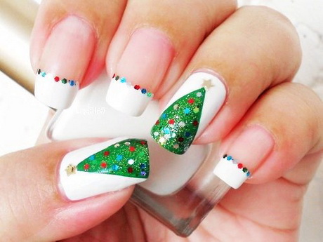 easy-christmas-nail-ideas-28_8 Idei ușoare de unghii de Crăciun