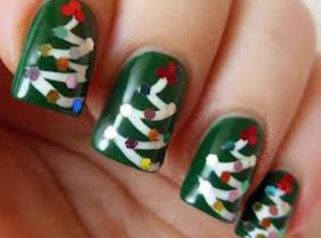easy-to-do-christmas-nails-27_11 Ușor de făcut unghiile de Crăciun