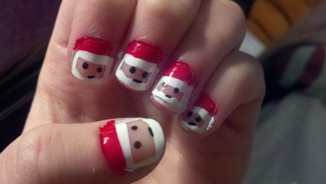 easy-to-do-christmas-nails-27_12 Ușor de făcut unghiile de Crăciun