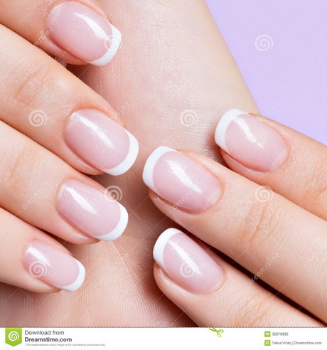 french-white-nails-80_15 Unghiile albe franceze
