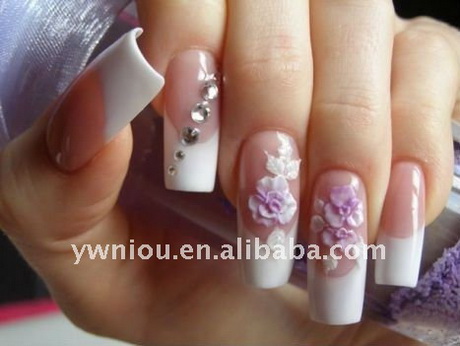 french-white-nails-80_5 Unghiile albe franceze