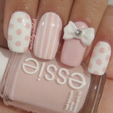 pink-and-white-nail-94_12 Unghii roz și alb