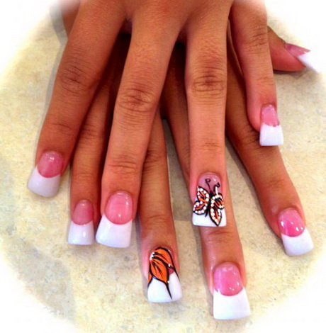 pink-and-white-nail-94_17 Unghii roz și alb