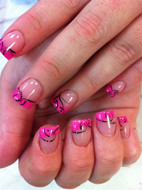 pink-french-nails-23_12 Roz unghii franceze