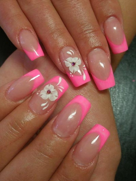 pink-french-nails-23_4 Roz unghii franceze