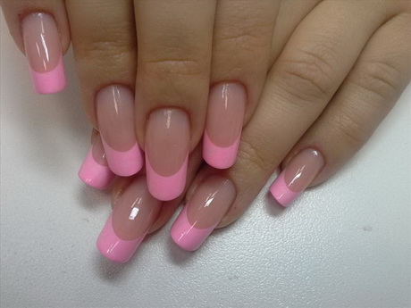 pink-french-nails-23_8 Roz unghii franceze
