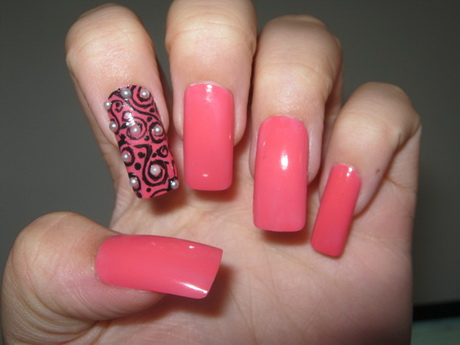 pink-nails-art-77_16 Unghii roz arta